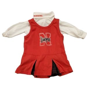 MIGHTY MAC Nebraska Cornhusker Baby Cheerleader Outfit - 2 Piece - 3-6 Months